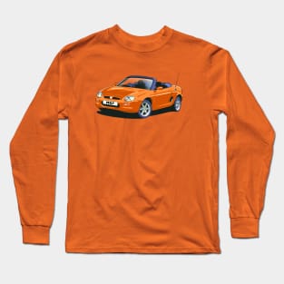 MG MGF Car in Volcano orange Long Sleeve T-Shirt